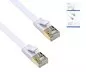 Preview: Patch cable Cat.6, flat, PiMF/STP, 1m, white, DINIC Box